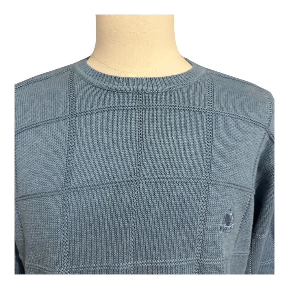 IZOD NEW Men's Blue 100% Cotton Crewneck Sweater Sz M Classic Preppy Casual